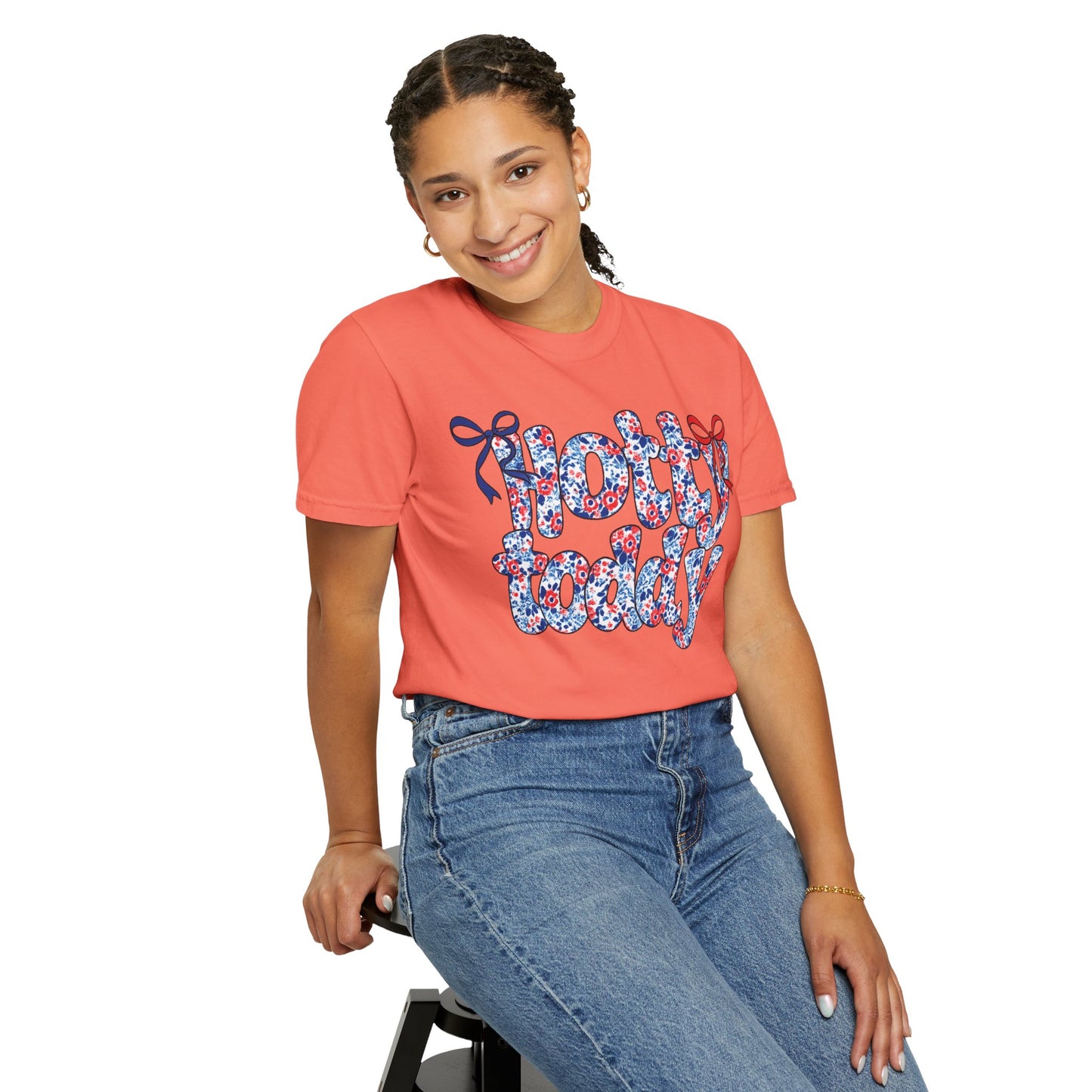 Floral Hotty Toddy Coquette Bow T-Shirt
