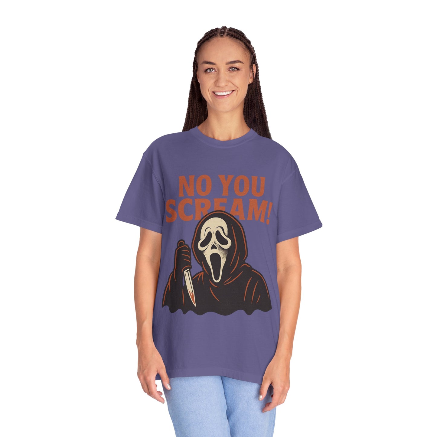 Unisex Horror-Themed T-shirt | Fun Scream Design for Halloween, Costume Parties, Movie Nights, Gift for Horror Fans