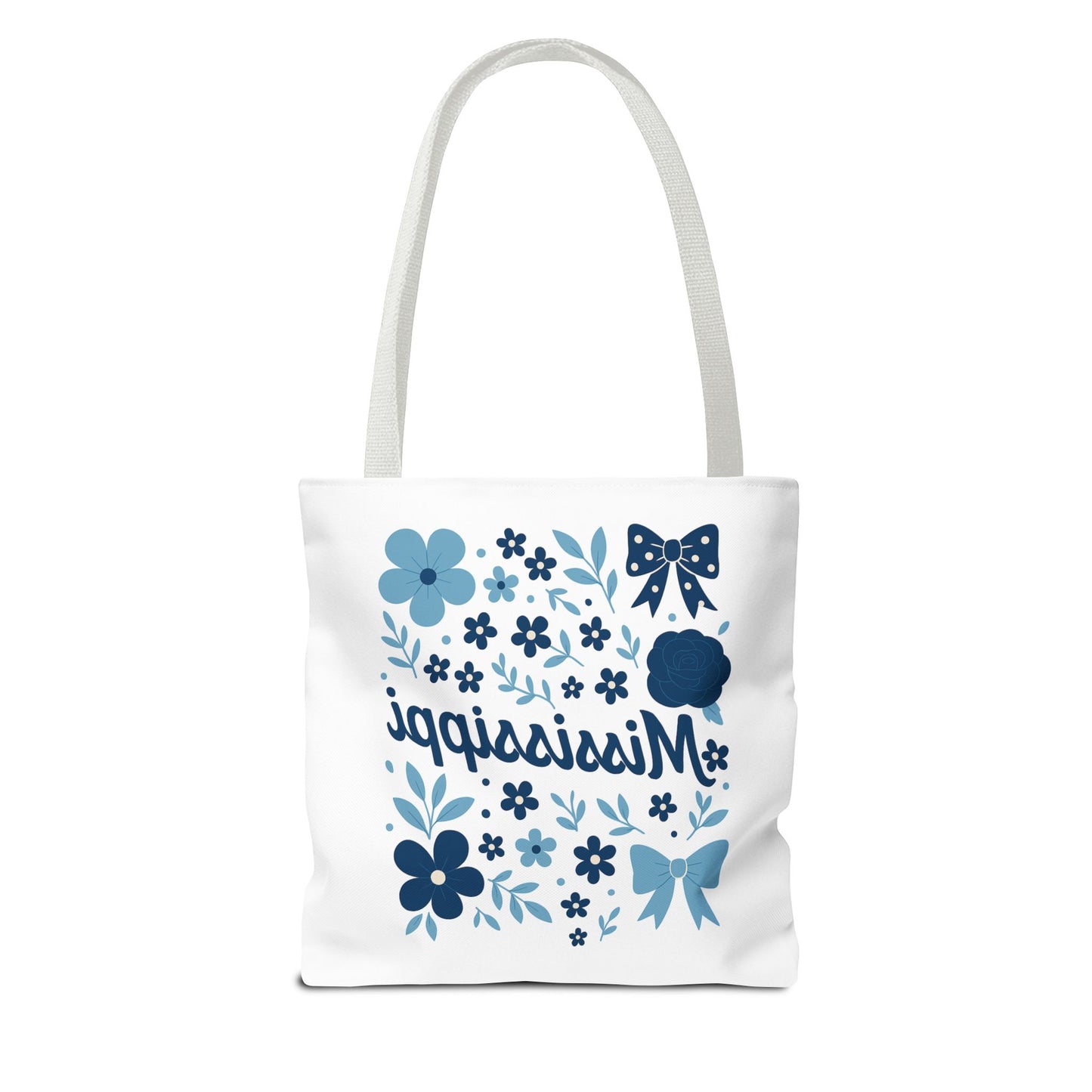 Floral Mississippi Tote Bag | Eco-Friendly Shopping Bag, Beach Tote, Gift for Her, Travel Companion, Custom Flower Design
