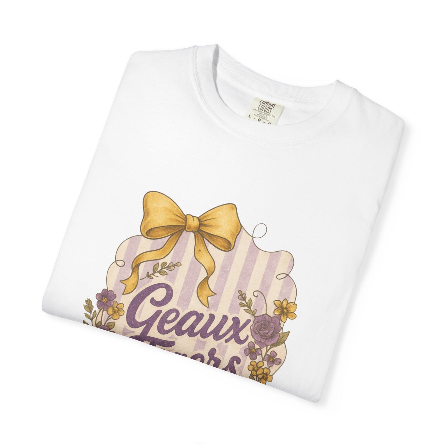 Geaux Tigers Floral T-Shirt, Unisex Casual Tee, Game Day Apparel, Spring Outfit, LSU Fan Gear
