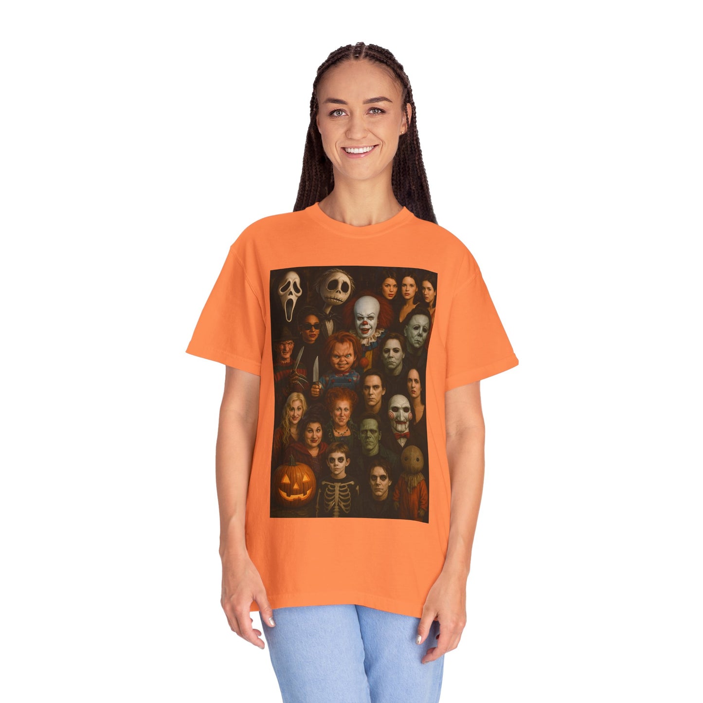 Spooky Halloween T-Shirt | Unisex Garment-Dyed Tee Featuring Iconic Horror Movie Characters, Perfect for Halloween Parties, Horror [...]