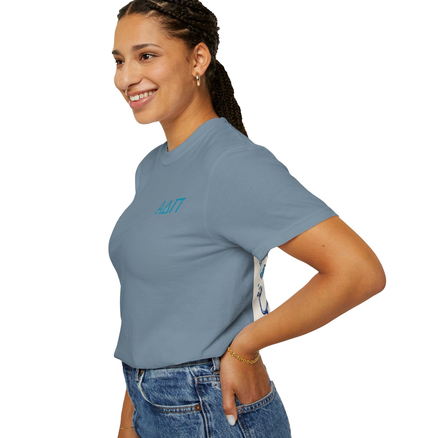 Alpha Delta Pi T-Shirt, Sorority Shirt, College Apparel, Greek Life Gift, Unisex Garment-Dyed Tee