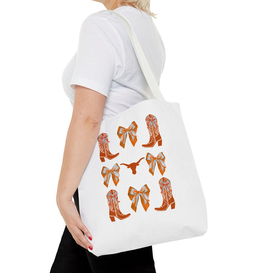 Tx longhorns Stylish Western Tote Bag, Cowgirl Style Accessories, Everyday Use, Gift for Rodeo Fans, hook em horns, texas game day, tx fan gift, graduation gift, texas alumni