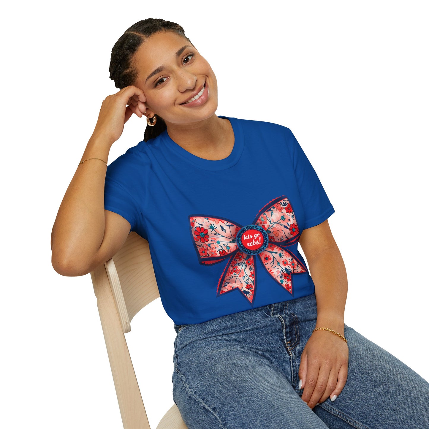 Go rebs coquette bow, Floral Bow T-Shirt | Gift for Her, Casual Wear, Birthday Party, Spring Fashion, Cute Graphic Tee