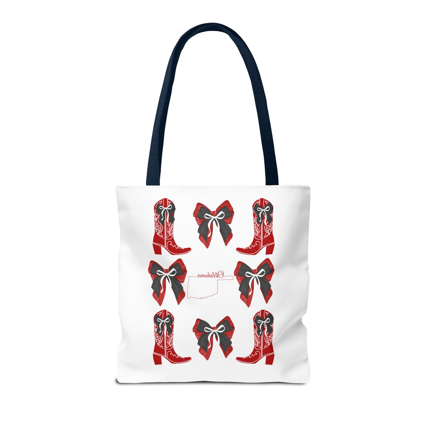 Tote Bag - Oklahoma Game Day Coquette Bow Design Fan Gift