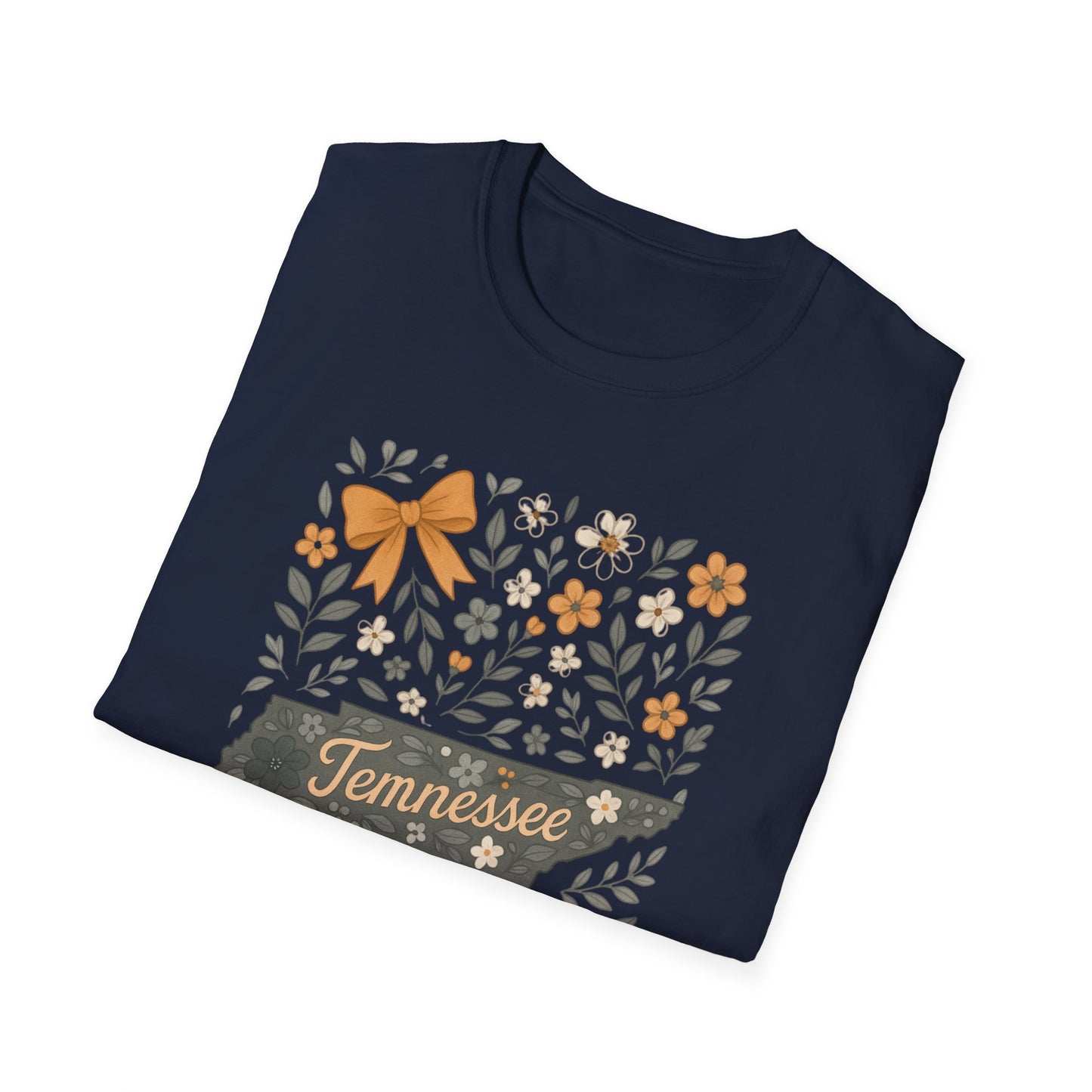 Tennessee Floral T-Shirt, Casual Wear, Gift for Her, Souvenir, Nature Lover Apparel, Spring Outfit