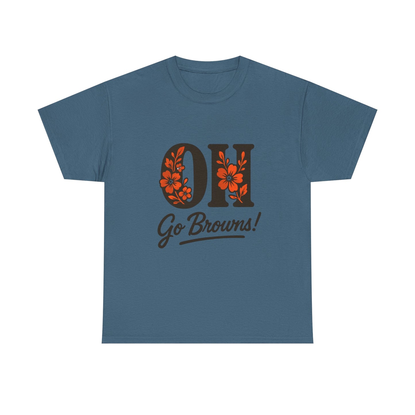 OH Go Browns Floral Unisex Tee, Fan Apparel, Game Day Shirt, Casual Wear, Gift for Sports Lovers
