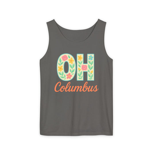 Ohio Spirit Unisex Garment-Dyed Tank Top, College Sports, Casual Wear, Gift for Graduates, Team Pride, Comfort Colors, Graduation Gift, Go Bucks