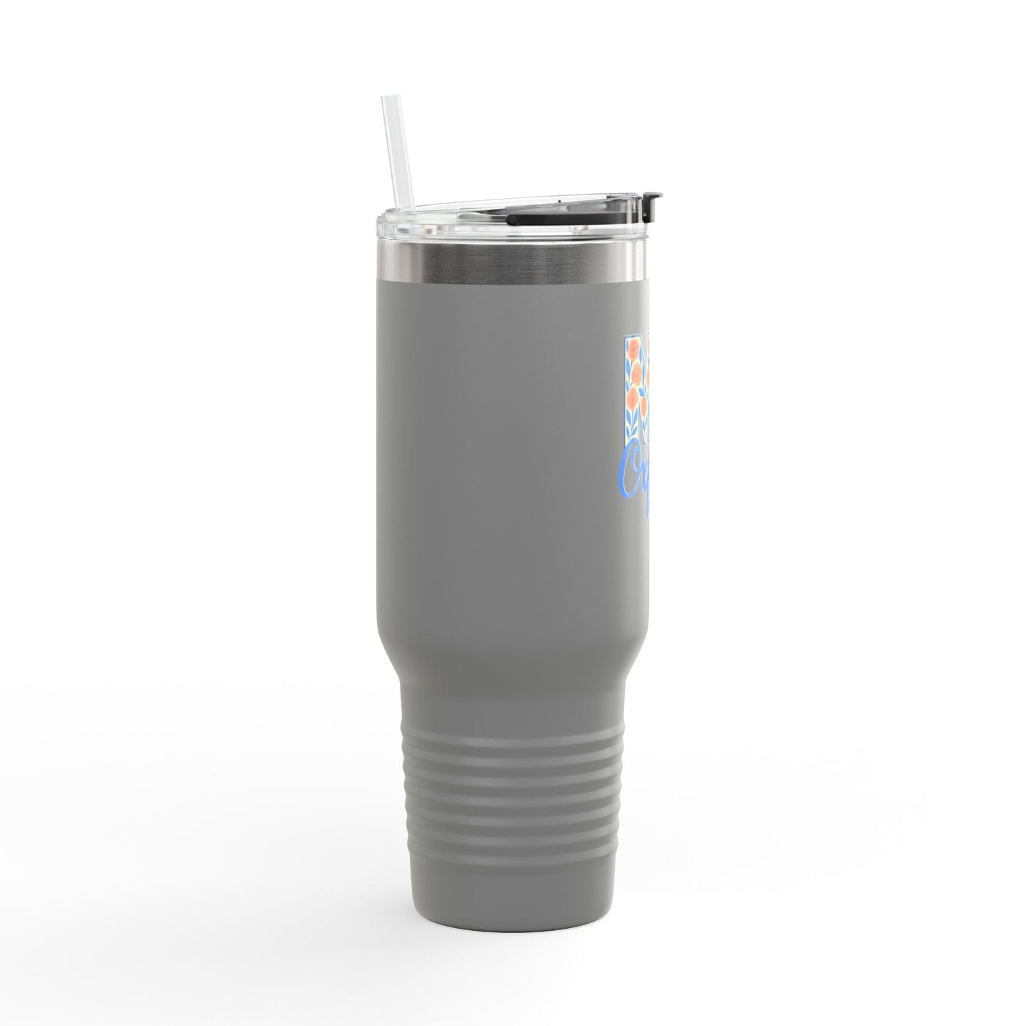 Floral Insulated Travel Mug-40 oz., Oxford, MS Design