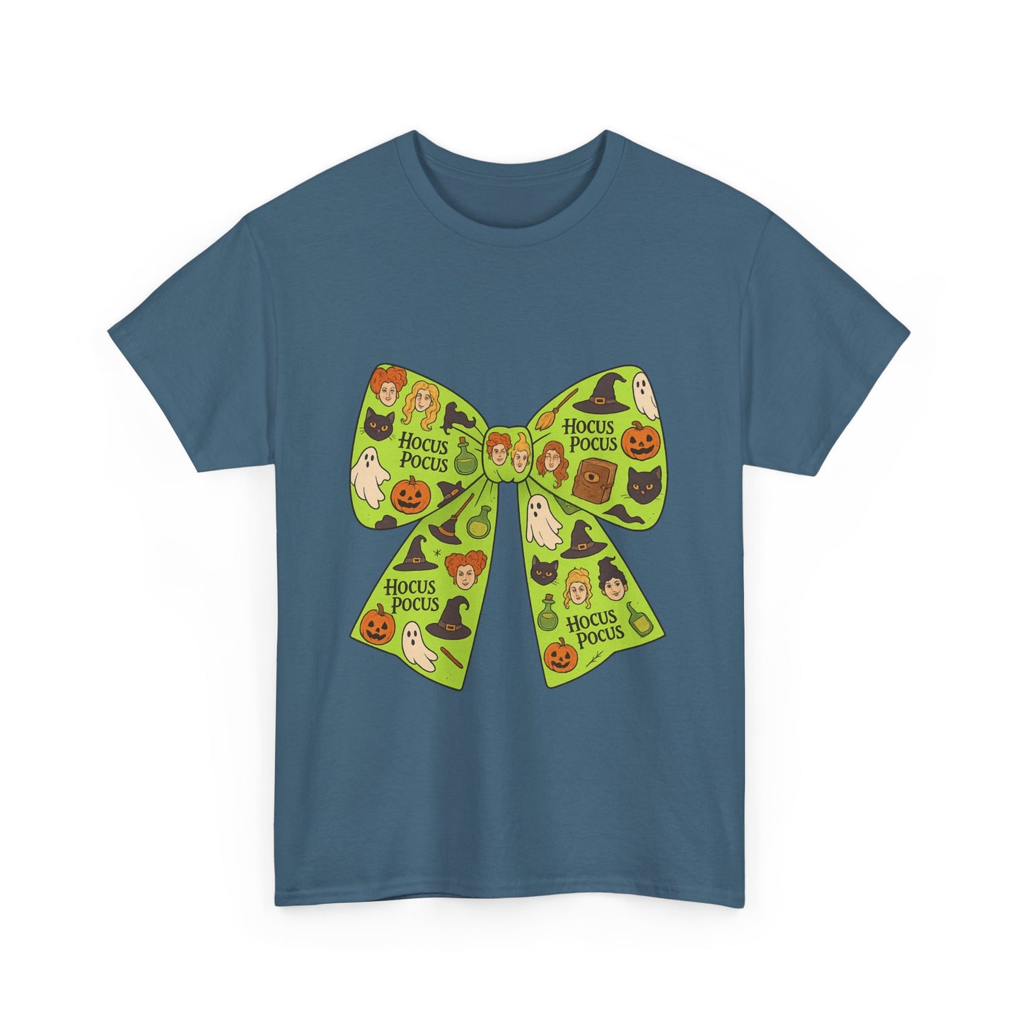 Halloween Graphic Tee, Spooky Season Unisex Shirt, Hocus Pocus Bow Tee, Autumn Style Shirt, Trick or Treat Apparel