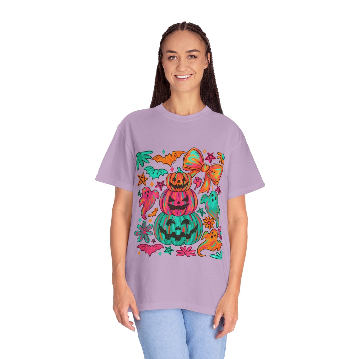 Whimsical Halloween T-Shirt, Perfect for Fall Celebrations, Ghosts & Pumpkins Design, Unisex Tee, Festive Apparel, Halloween Costume