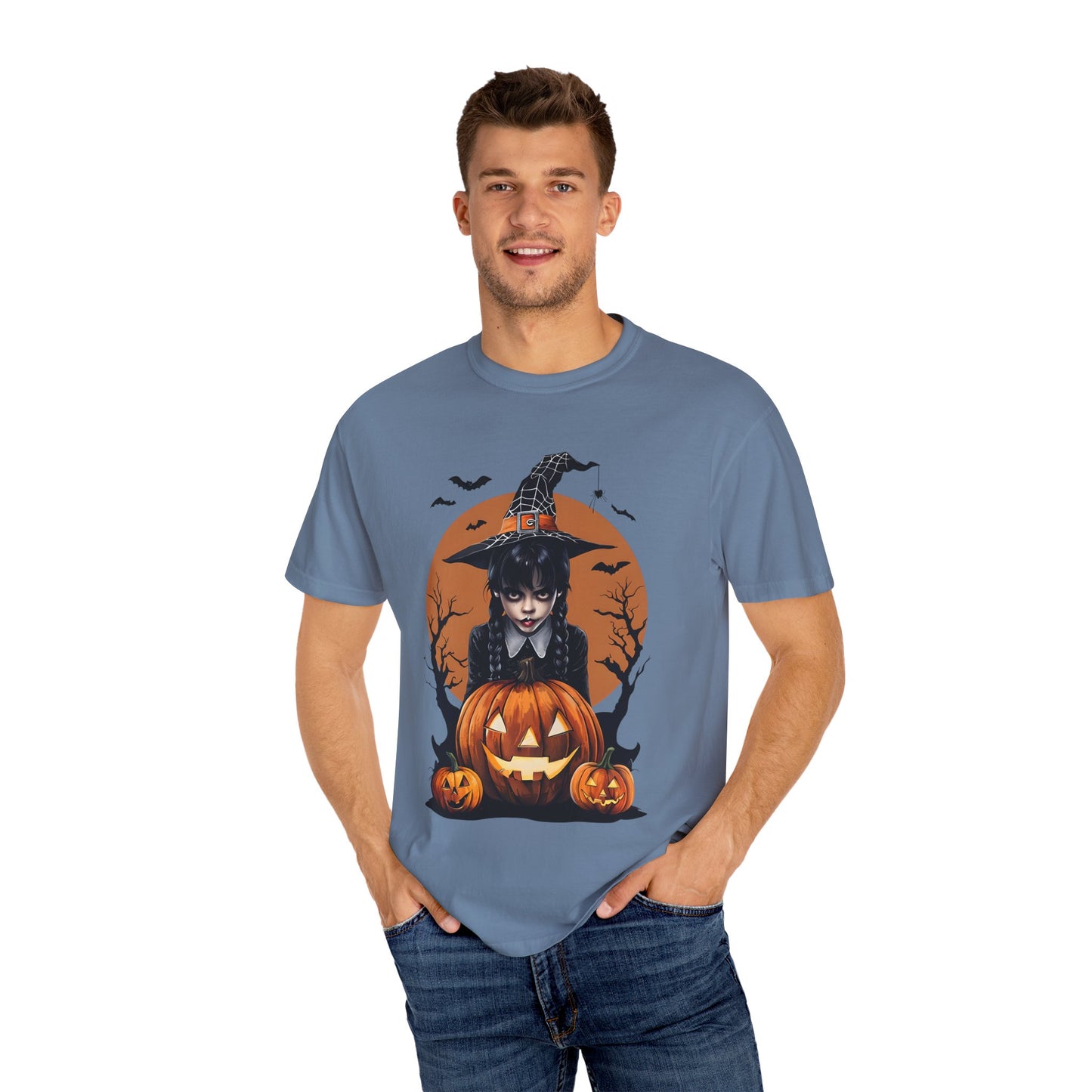 Halloween Witch Graphic Tee, Spooky Unisex T-Shirt, Pumpkin Halloween Costume, Fall Festive Apparel, Witchy Shirt for October