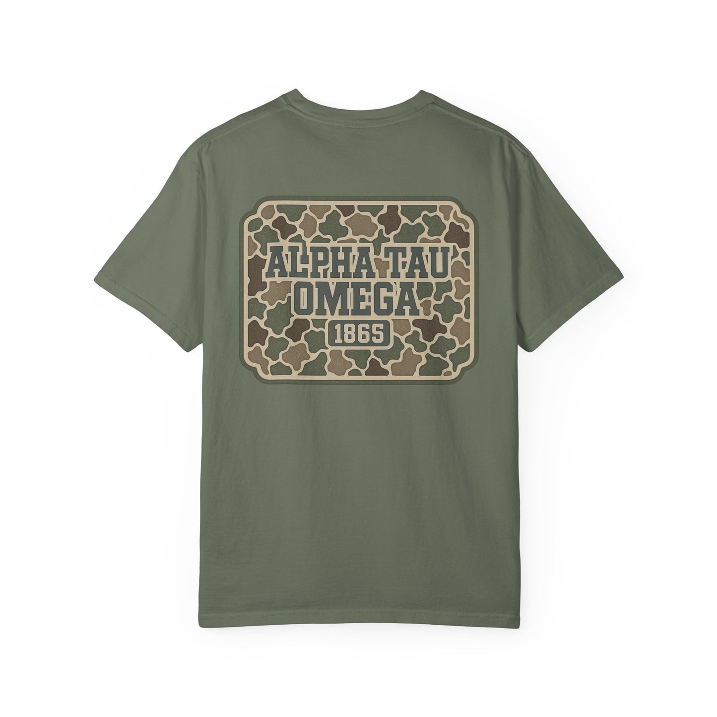 AlphaTauOmega Garment-Dyed T-shirt | Unisex Casual Tee for Fraternity Events, Gifts, College Life, Brotherhood, Greek Life