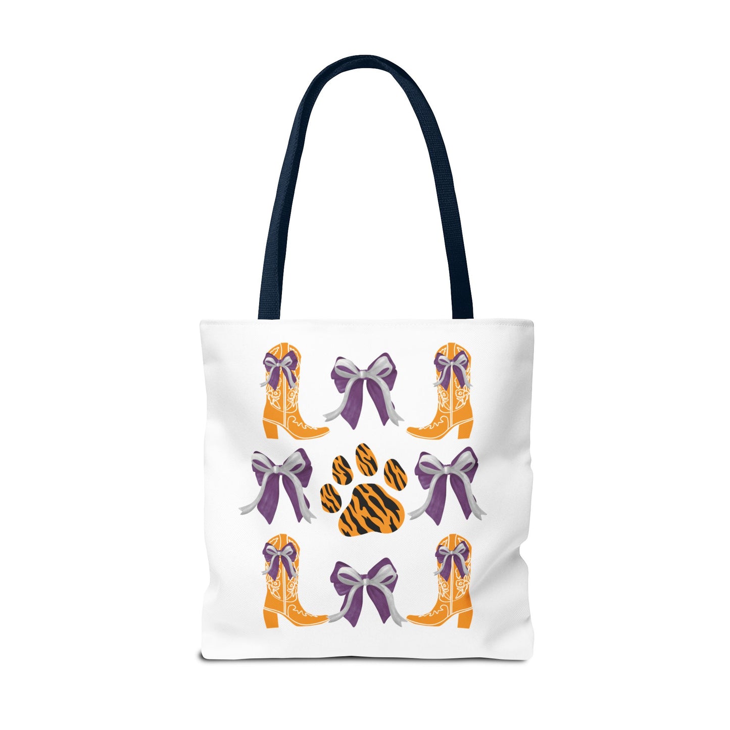 SC Clemson Coquette Bow Tiger Print Tote Bag, Go Tigers, SC Game Day, Clemson, SC, College Student Gift, Graduation Gift, SC Tigers Fan, Clemson Alumni