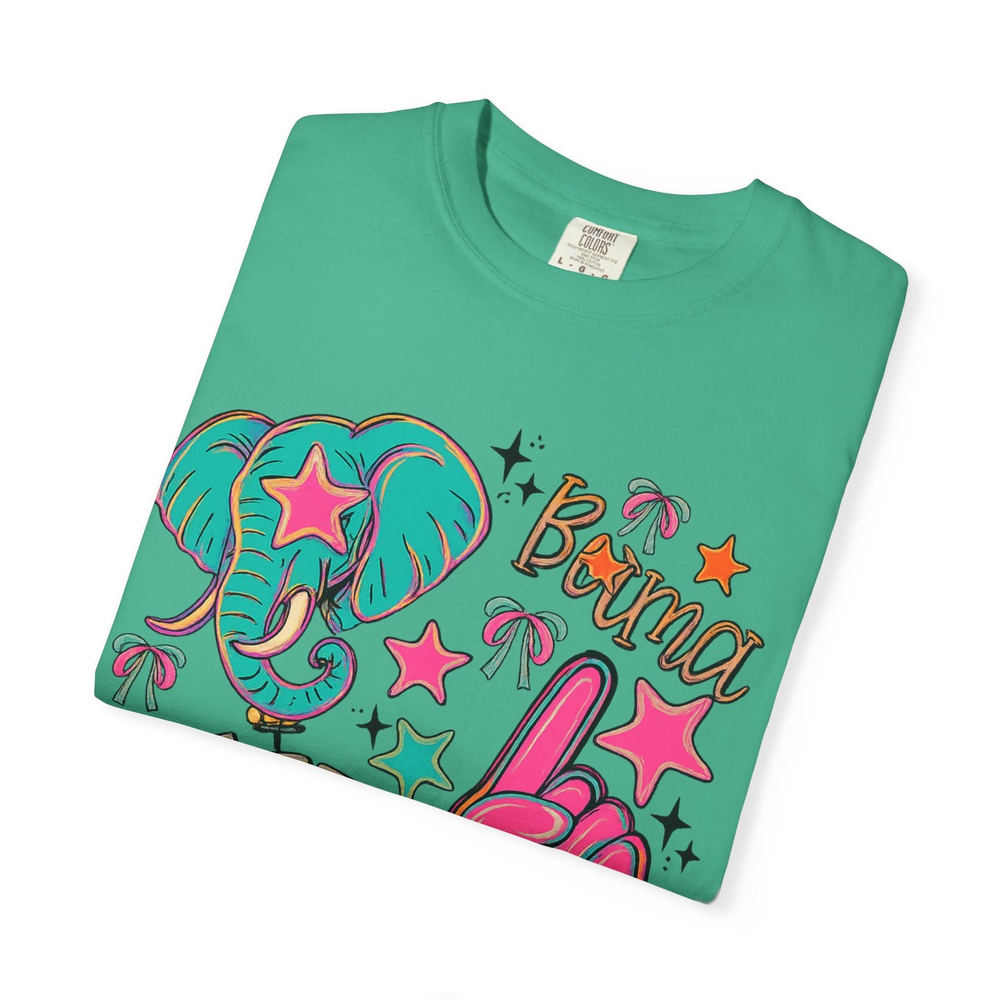 Preppy Neon Elephant Fan T-Shirt