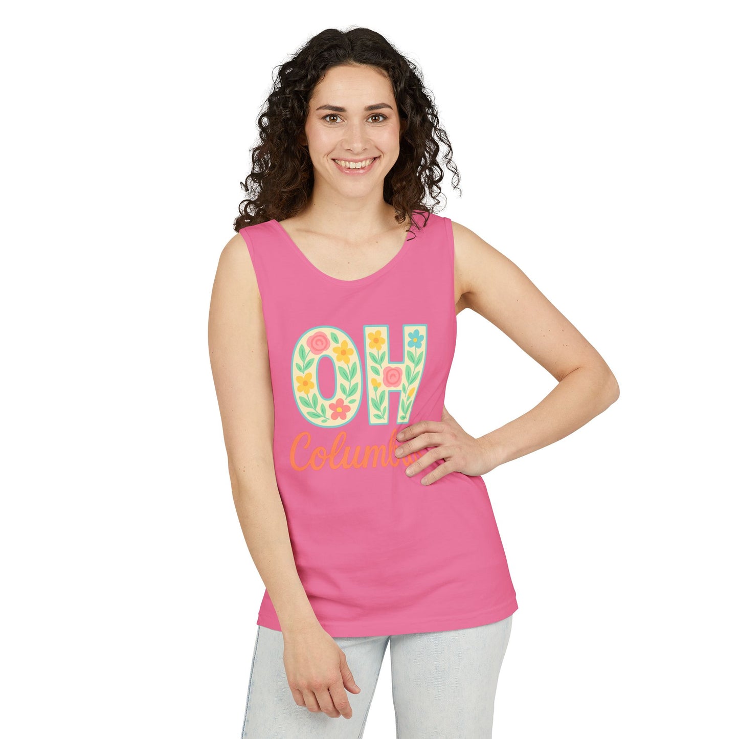 Ohio Spirit Unisex Garment-Dyed Tank Top, College Sports, Casual Wear, Gift for Graduates, Team Pride, Comfort Colors, Graduation Gift, Go Bucks