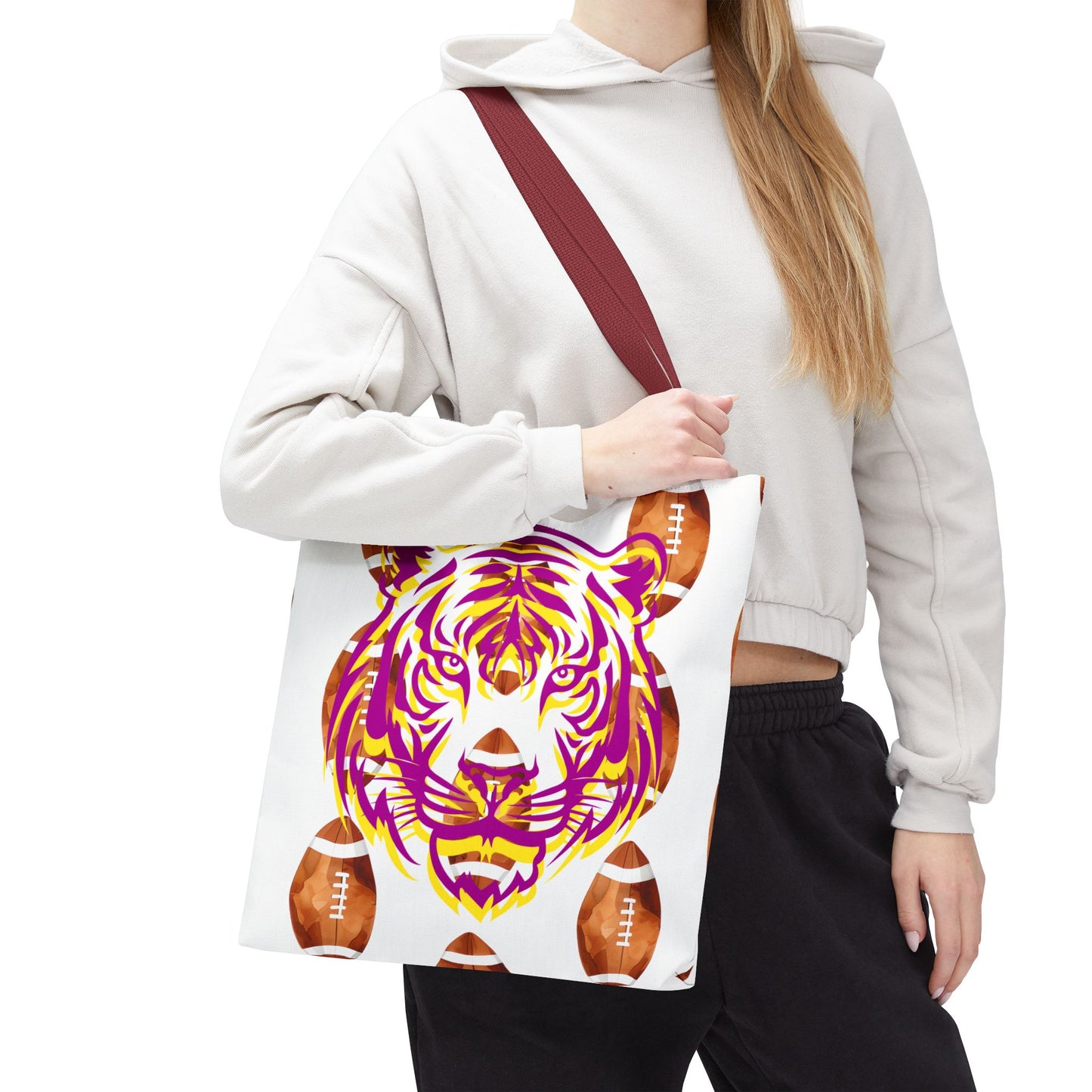 Vibrant Tiger Print Tote Bag - LSU Fans Gift