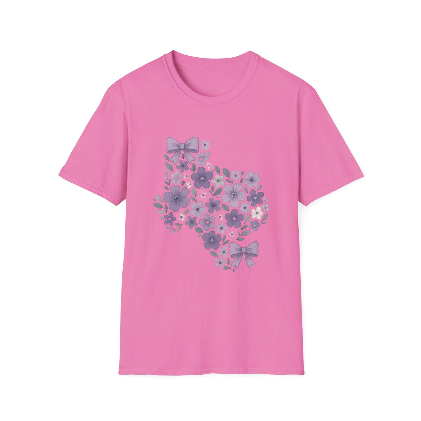 Texas Floral T-Shirt, Casual Summer Top, Gift for Her, Boho Style Tee, Spring Fashion, State Pride Shirt, Soft and Comfy Wear