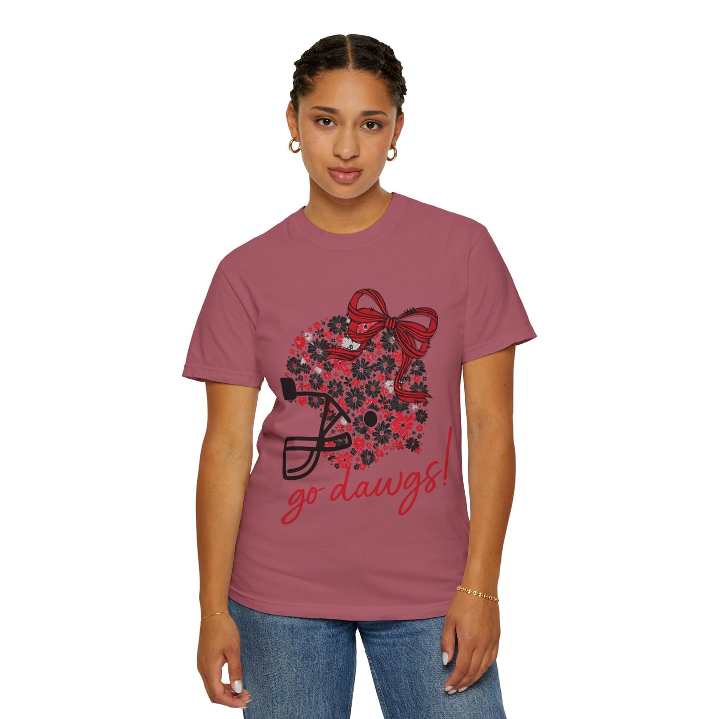 Floral Game Day T-Shirt for Fans, Unisex Apparel, Sports Tee for Tailgating, Perfect for Football Season, Gift for Team Supporters