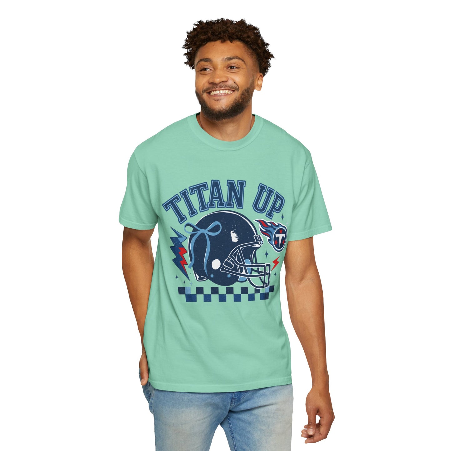 titan up tennessee Unisex Football Tee, Titan Up Shirt for Game Day, Casual Sportswear, Tailgating Apparel, Gift for Fans, Team Spirit Top
