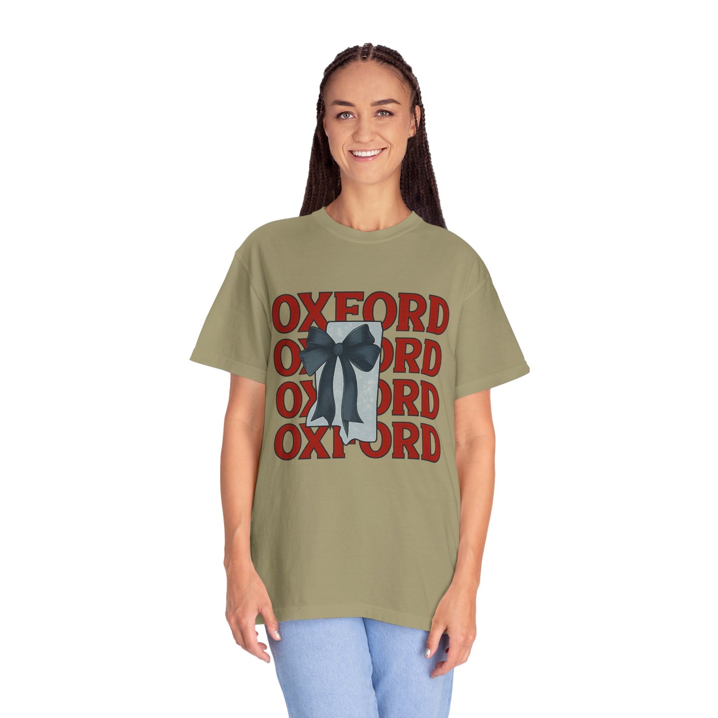 Oxford Bow Graphic Tee, Casual Unisex T-shirt, Gift for Students, College Apparel, Trendy Fashion Top, Birthday Gift
