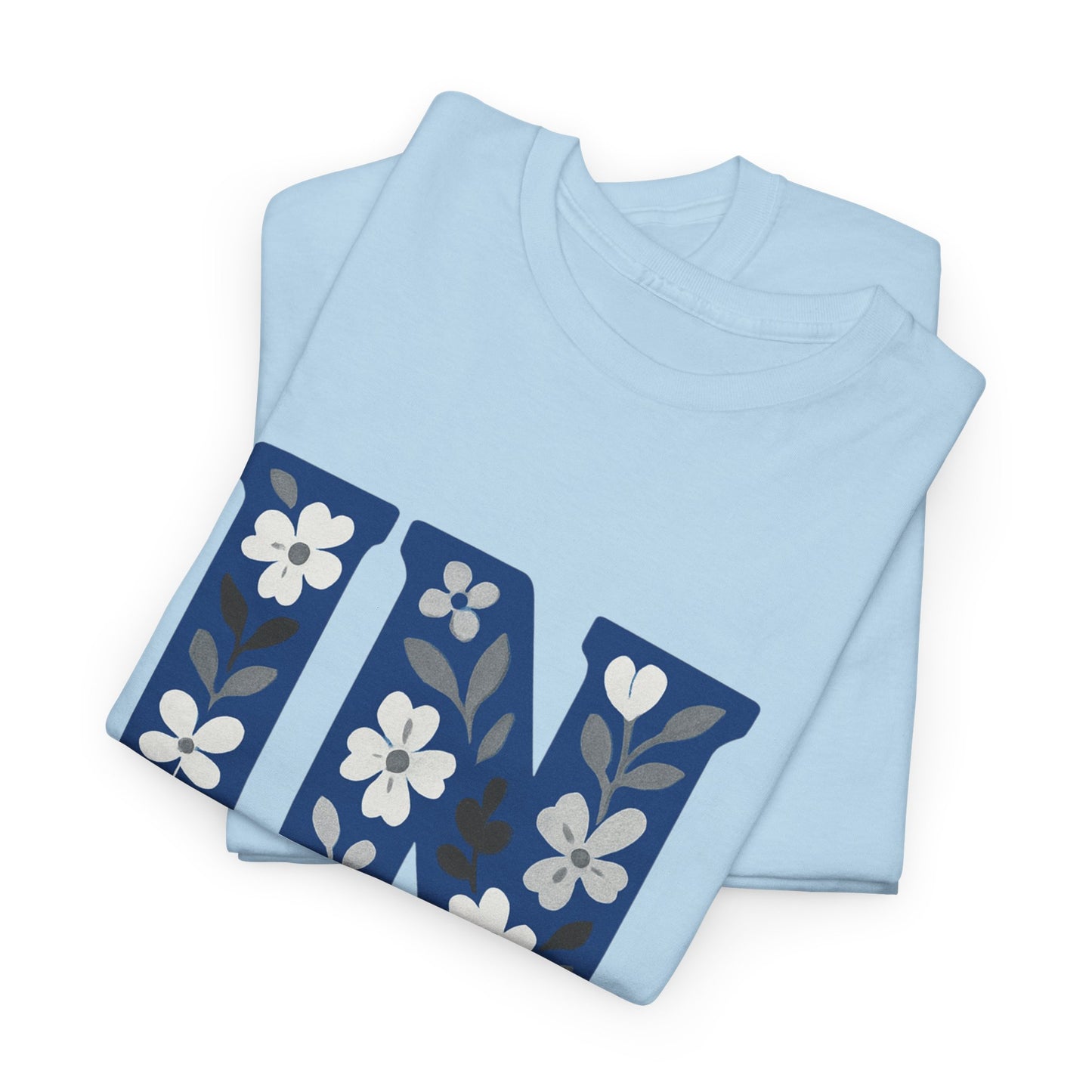 Floral Colts Tee | Unisex Heavy Cotton Tee for Sports Fans, Indiana Pride