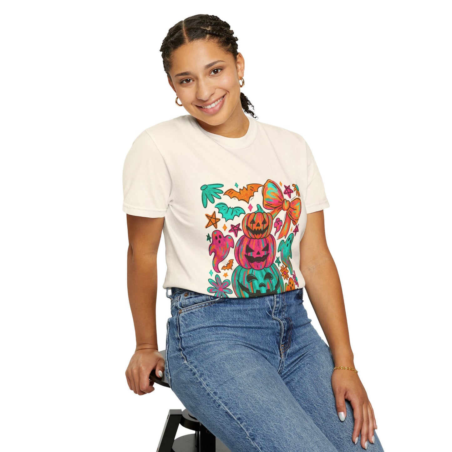 Whimsical Halloween T-Shirt, Perfect for Fall Celebrations, Ghosts & Pumpkins Design, Unisex Tee, Festive Apparel, Halloween Costume