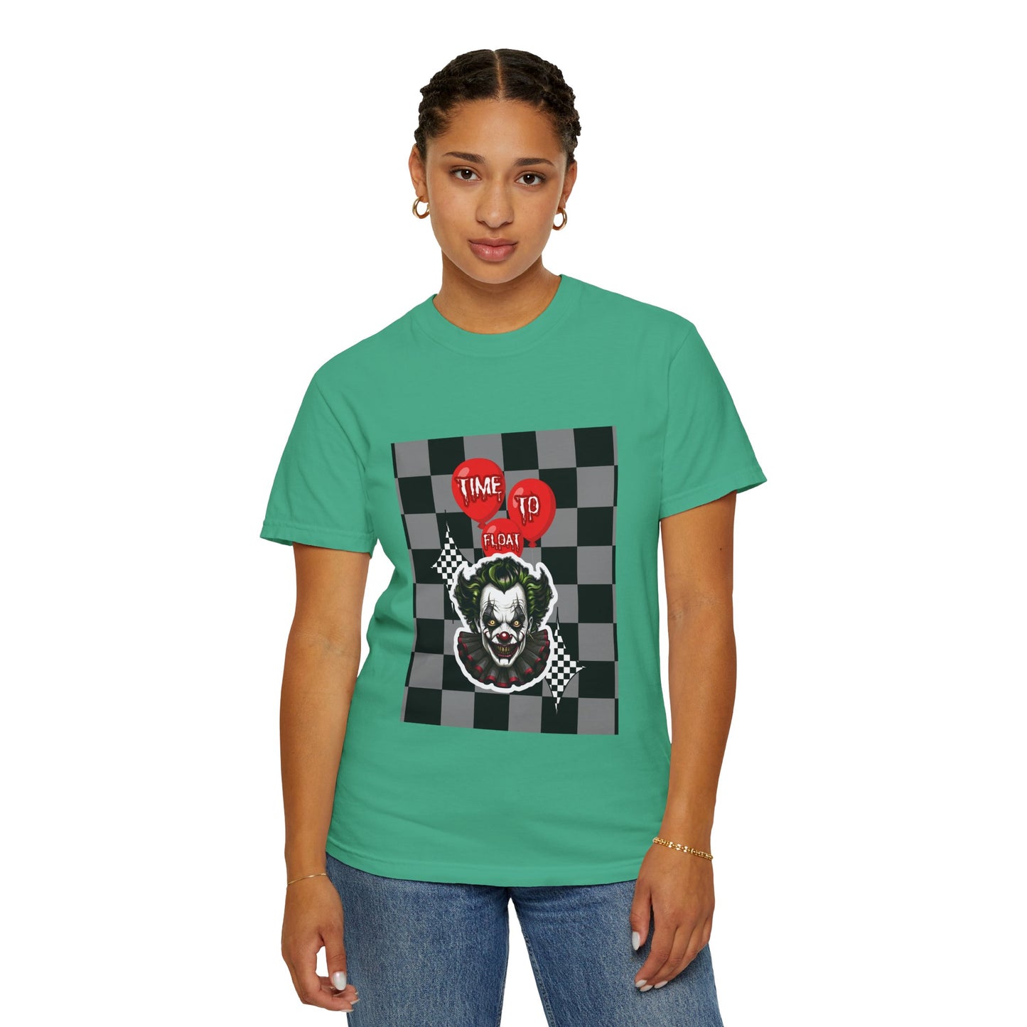 Creepy Clown Graphic T-Shirt, Halloween Costume Tee, Unisex Horror Shirt, Fun Gift for Fans, Graphic Novelty Wear, Casual Outfit