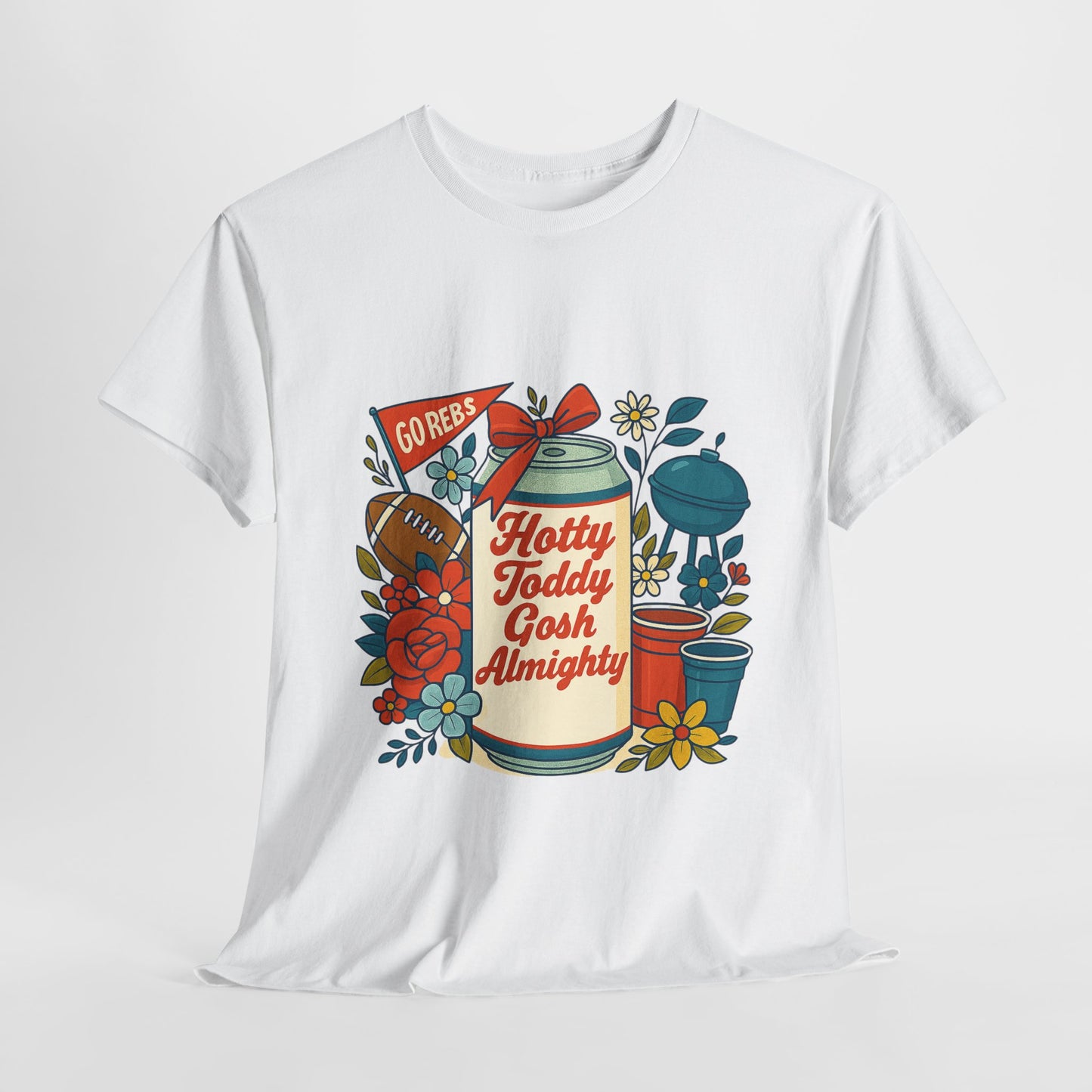 Hotty Toddy Heavy Cotton Tee - Unisex Graphic T-Shirt, Casual Wear, College Apparel, Gift for Students, Spring Break Fashion