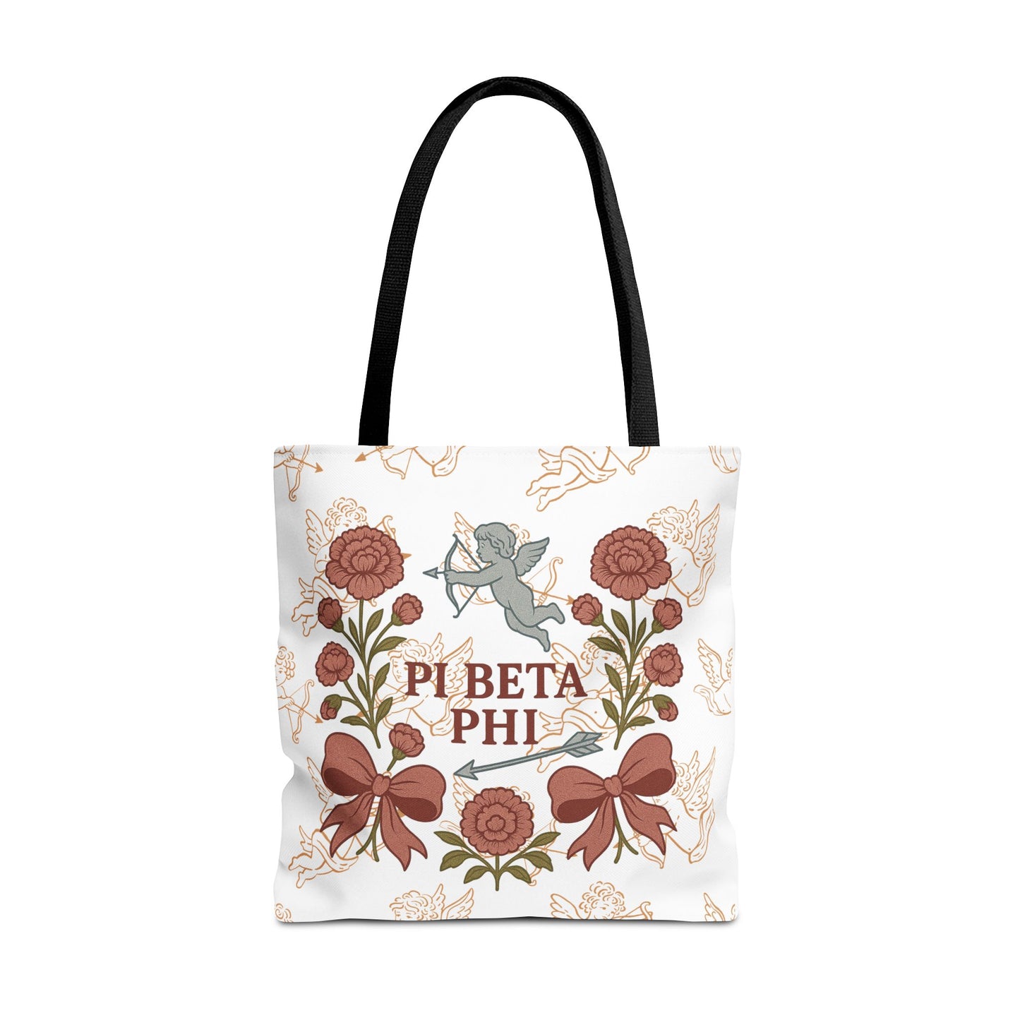 Floral Pi Phi Sorority Tote Bag