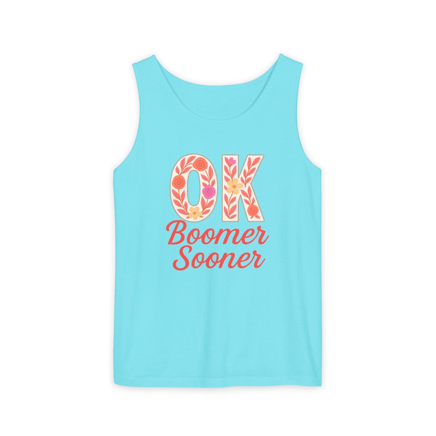 Oklahoma Comfort Colors Tank, Trendy Garment-Dyed Tank Top, OK Boomer Sooner, Casual Summer Wear, Gift for Graduates
