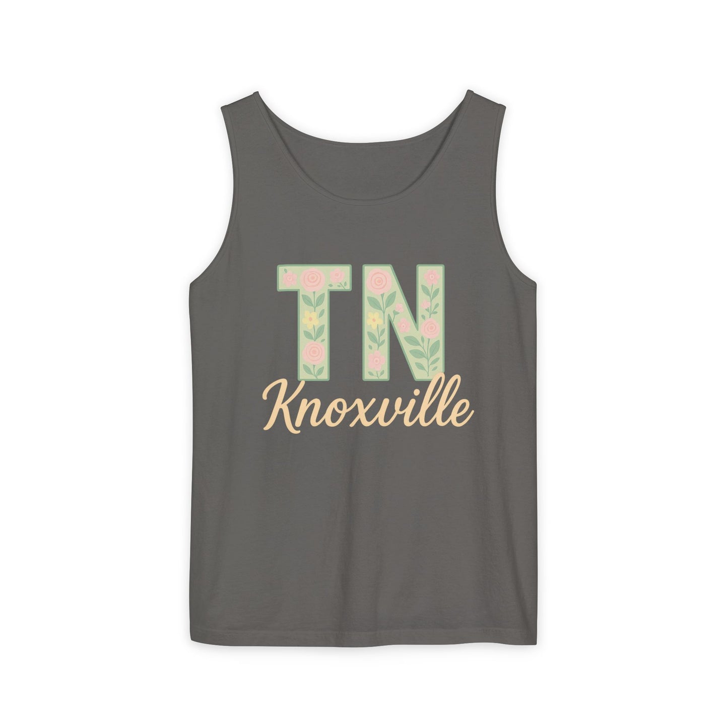 Tennessee Floral Tank Top, Unisex Sleeveless Shirt, Summer Tee, Casual Wear, Gift for Her, Comfort Colors, Graduation Gift, Rocky Top