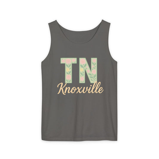 Tennessee Floral Tank Top, Unisex Sleeveless Shirt, Summer Tee, Casual Wear, Gift for Her, Comfort Colors, Graduation Gift, Rocky Top
