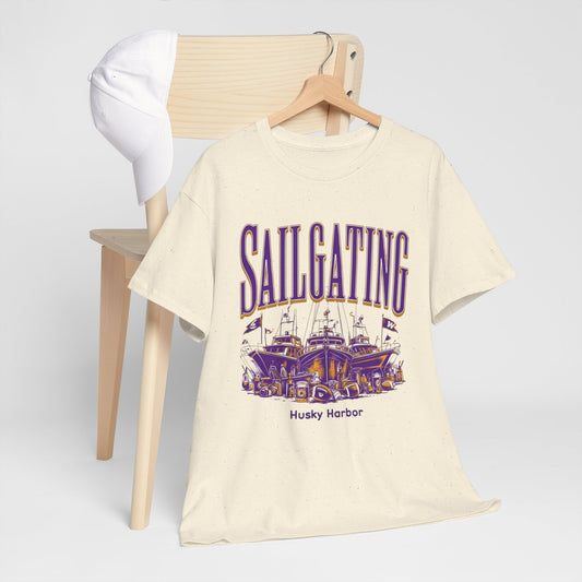 Sailgating Tee - Washington Huskies Unisex Heavy Cotton Shirt