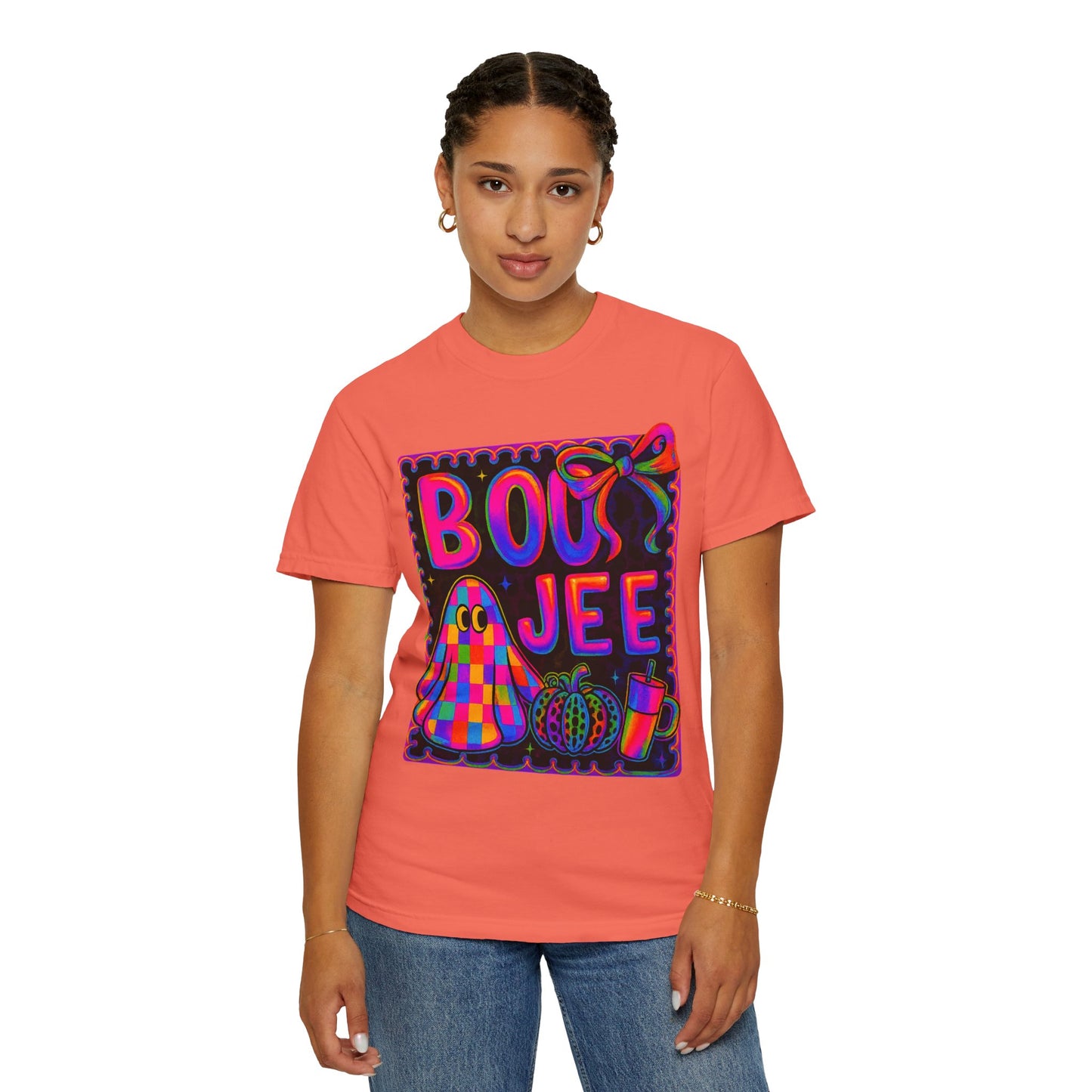 BOOJee Retro Comfort Colors, Garment-Dyed T-shirt, Colorful Graphic Tee, Unisex Streetwear, Fun Gift, Festival Fashion, Vegan Style
