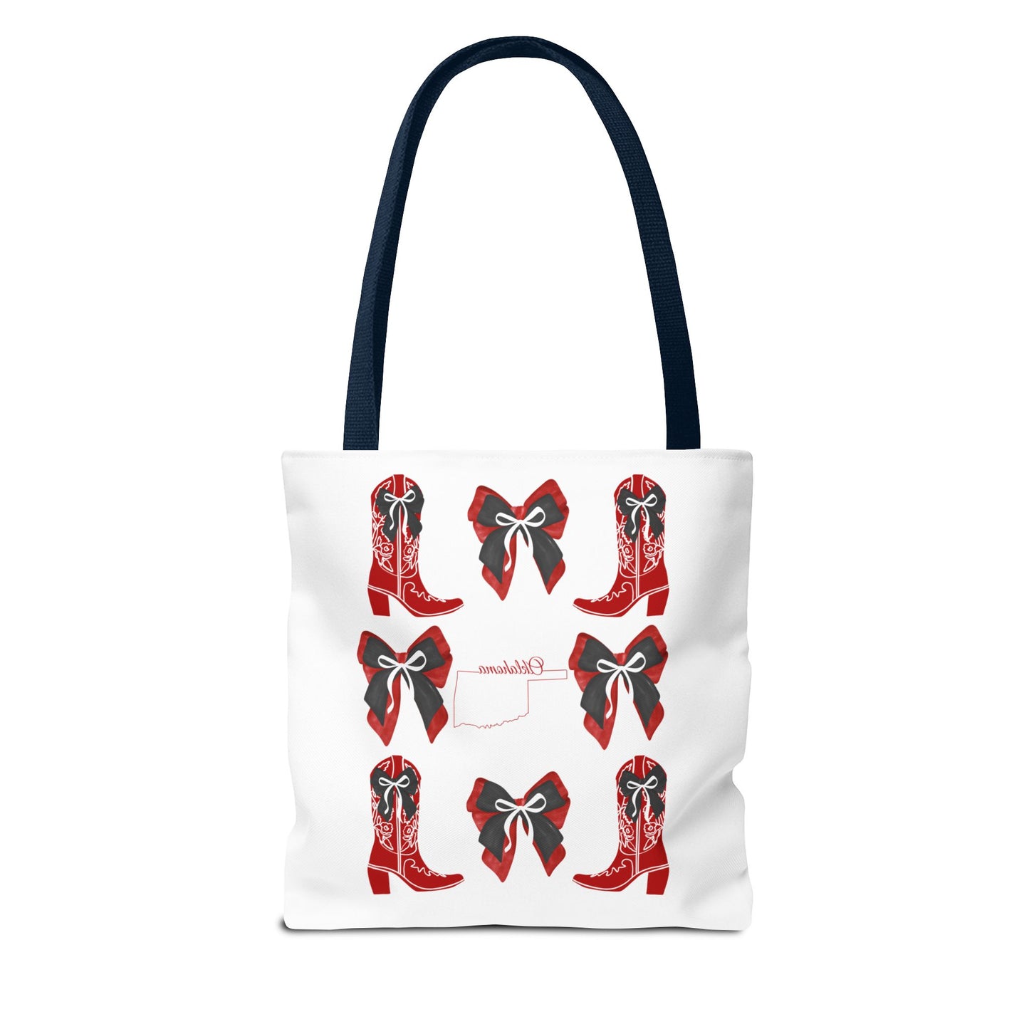 Tote Bag - Oklahoma Game Day Coquette Bow Design Fan Gift