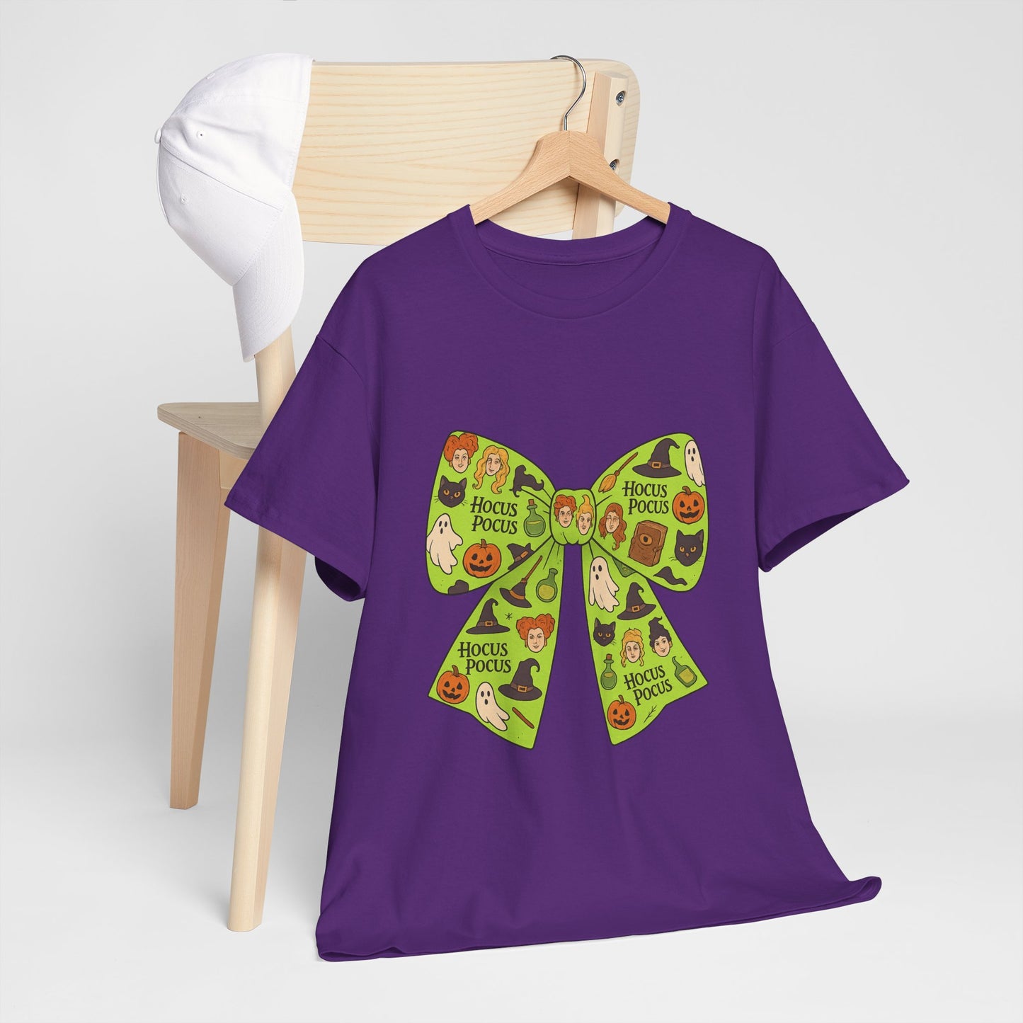 Halloween Graphic Tee, Spooky Season Unisex Shirt, Hocus Pocus Bow Tee, Autumn Style Shirt, Trick or Treat Apparel