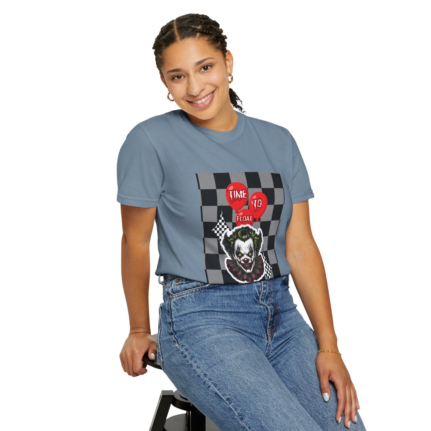Creepy Clown Graphic T-Shirt, Halloween Costume Tee, Unisex Horror Shirt, Fun Gift for Fans, Graphic Novelty Wear, Casual Outfit