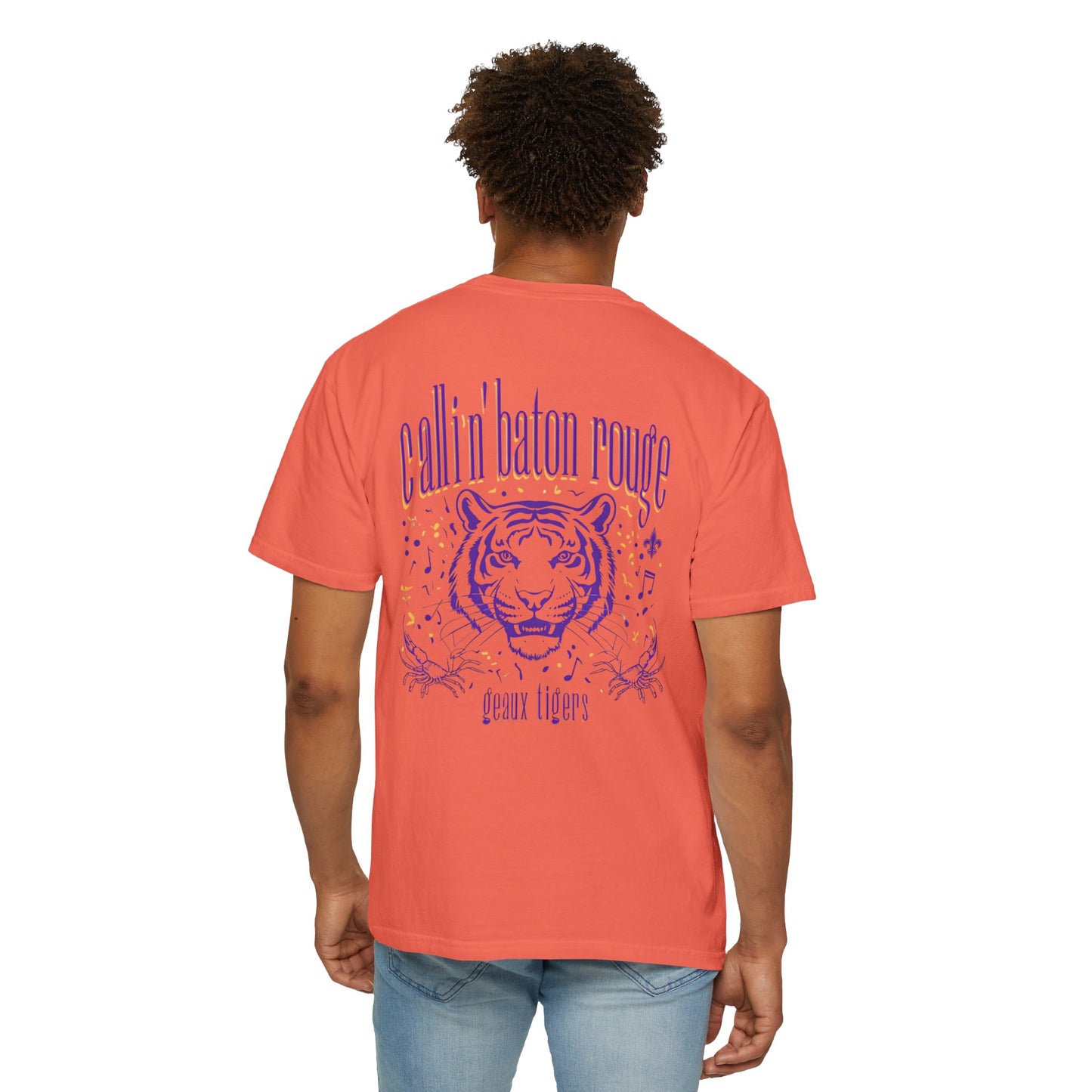 Baton Rouge Spirit T-Shirt - Unisex Garment-Dyed Tee for Game Day, College Football, Mardi Gras, Team Pride, Casual Wear