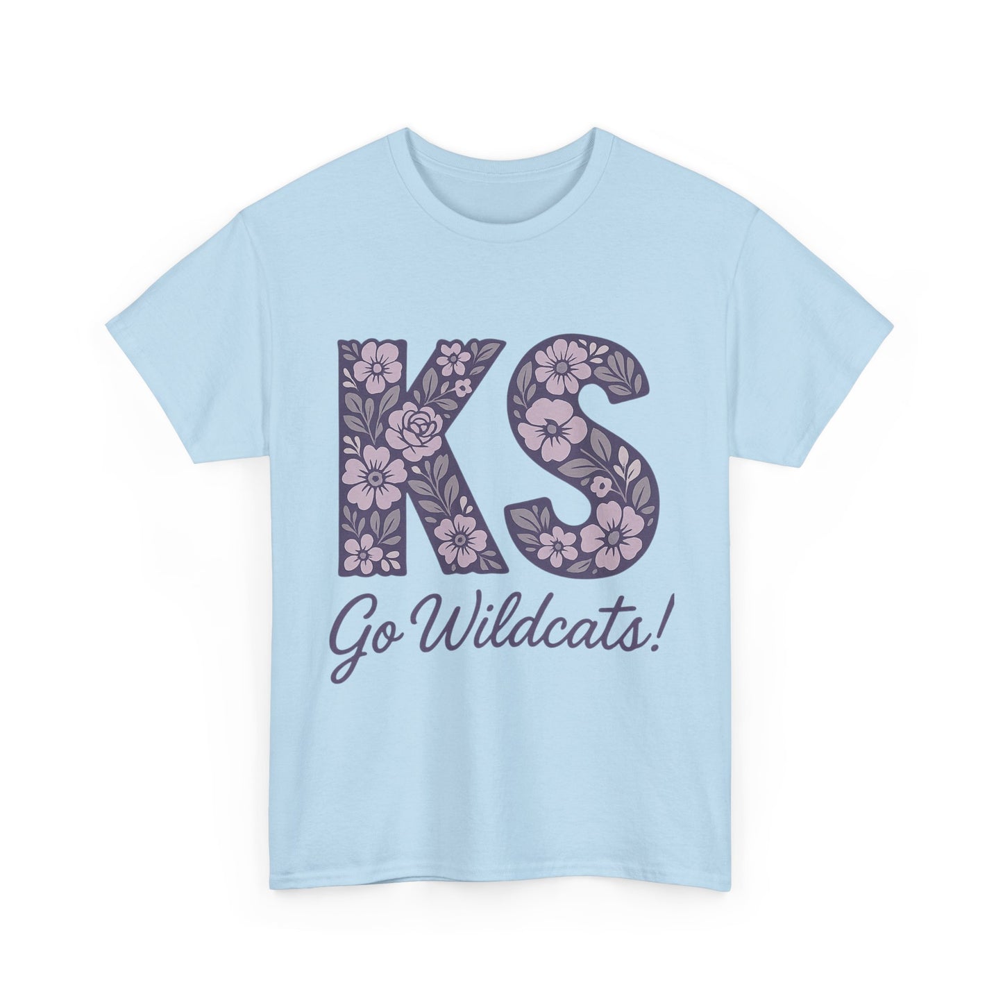 KS Floral Team Spirit Tee: Celebrate Kansas State Wildcats in Style, Perfect for Sports Events, Gifts, & Casual Wear