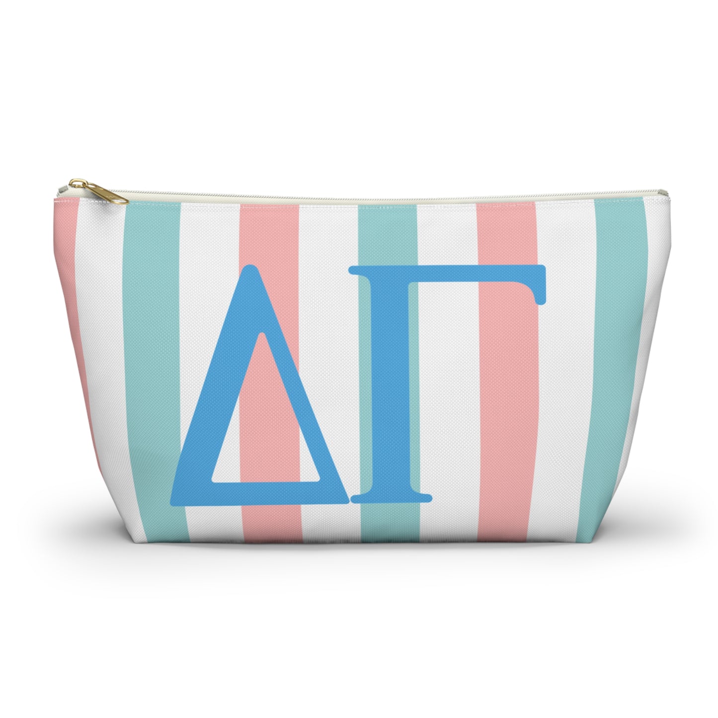 DG Greek Letter Accessory Pouch, Makeup Bag, Travel Toiletry Organizer, Personalized Gift, Sorority Essentials, Deltas, Greek Life