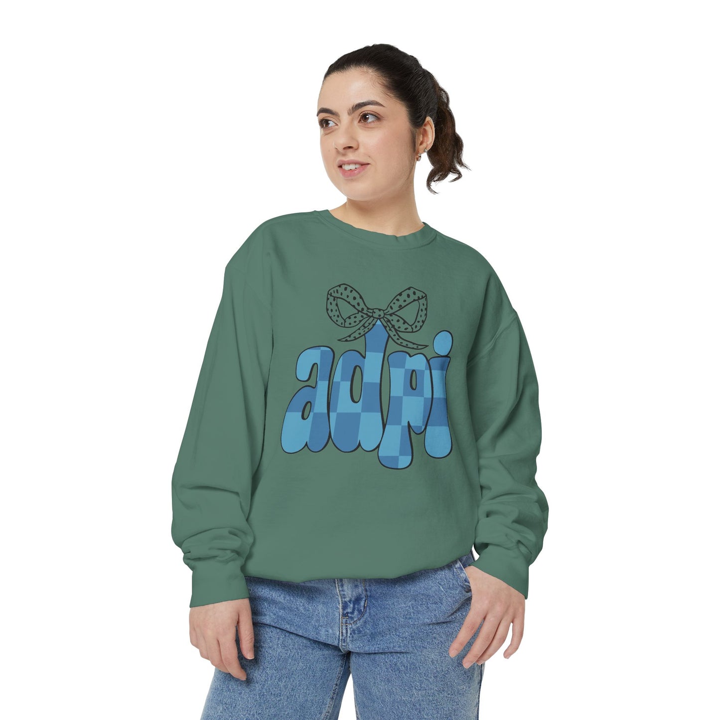 ADeltaPI Bow Design Unisex Sweatshirt - Cozy Casual Wear, comfort colors