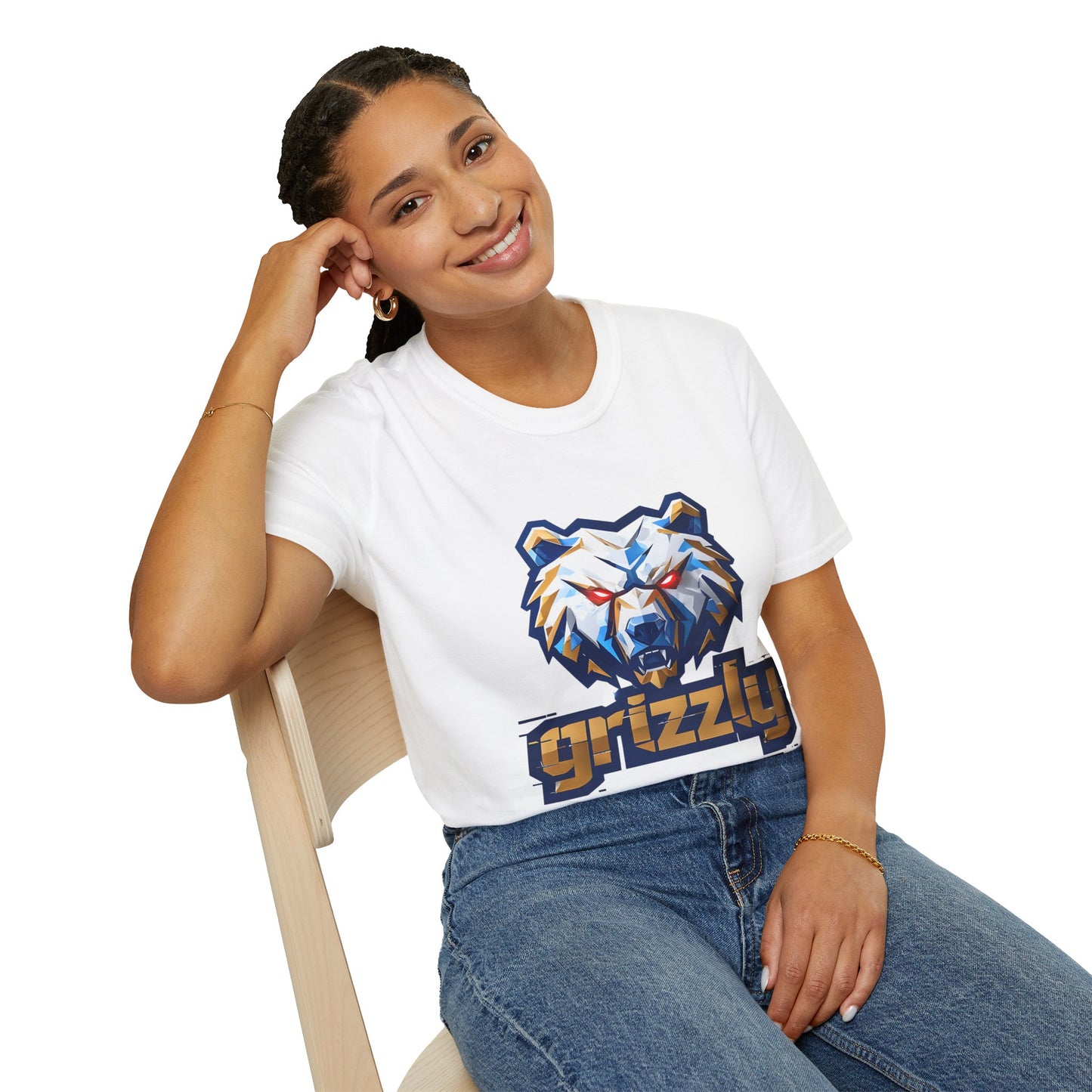 Grizzly Memphis Bear Graphic Tee, Unisex Softstyle T-Shirt, Memphis Basketball Fan, Memphis Grizz, 901, Go Grizz