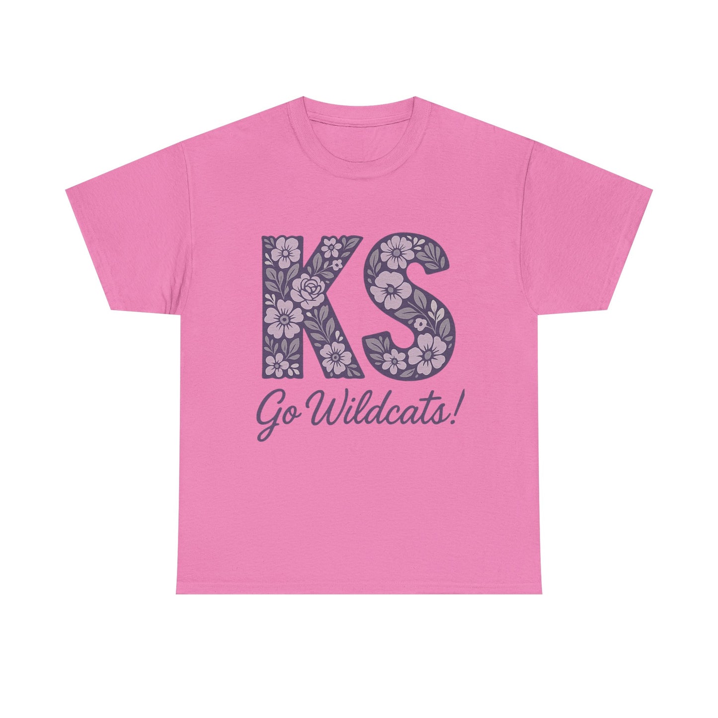 KS Floral Team Spirit Tee: Celebrate Kansas State Wildcats in Style, Perfect for Sports Events, Gifts, & Casual Wear
