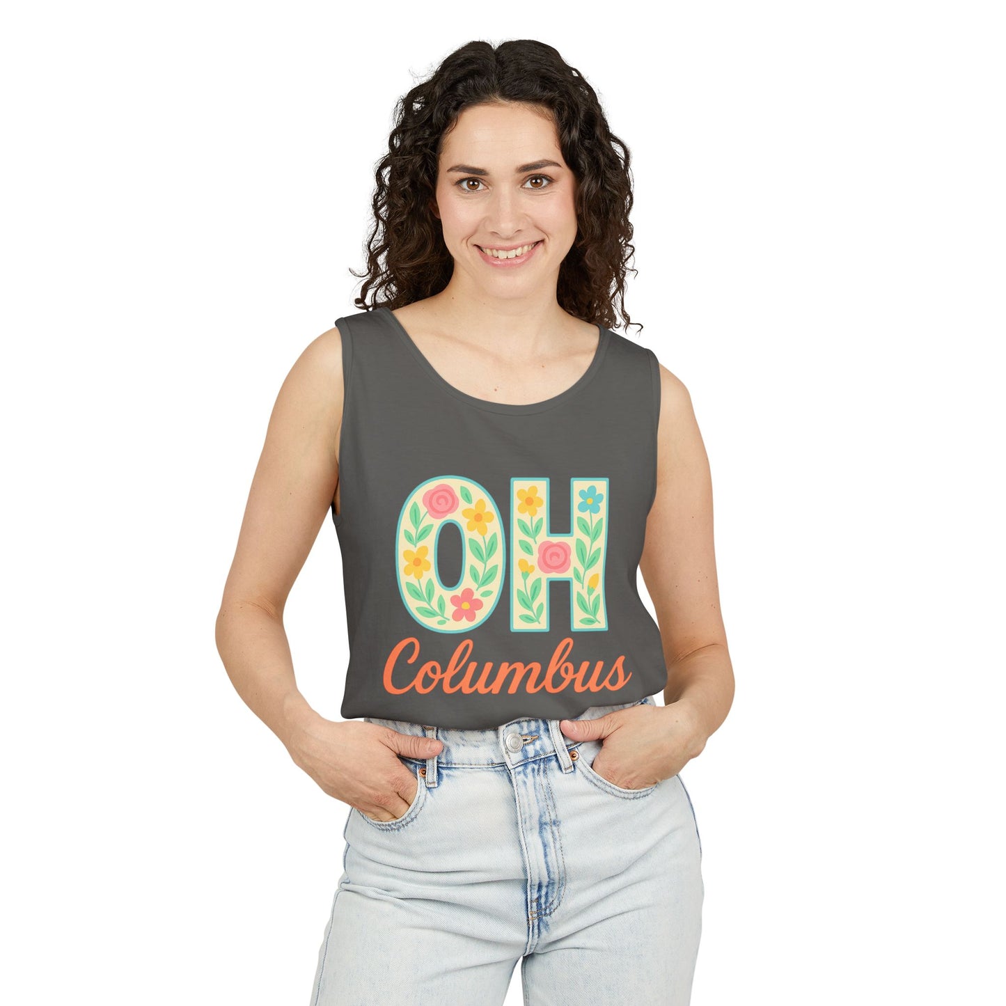 Ohio Spirit Unisex Garment-Dyed Tank Top, College Sports, Casual Wear, Gift for Graduates, Team Pride, Comfort Colors, Graduation Gift, Go Bucks