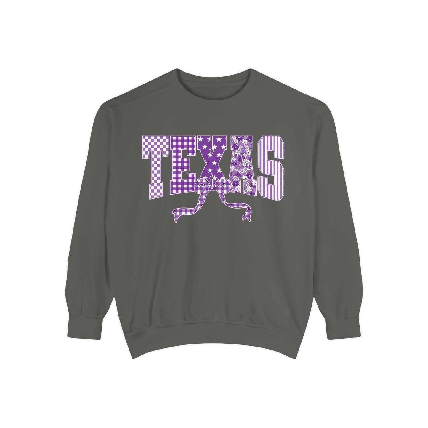 Texas Cowgirl Sweatshirt — Purple Western State Graphic