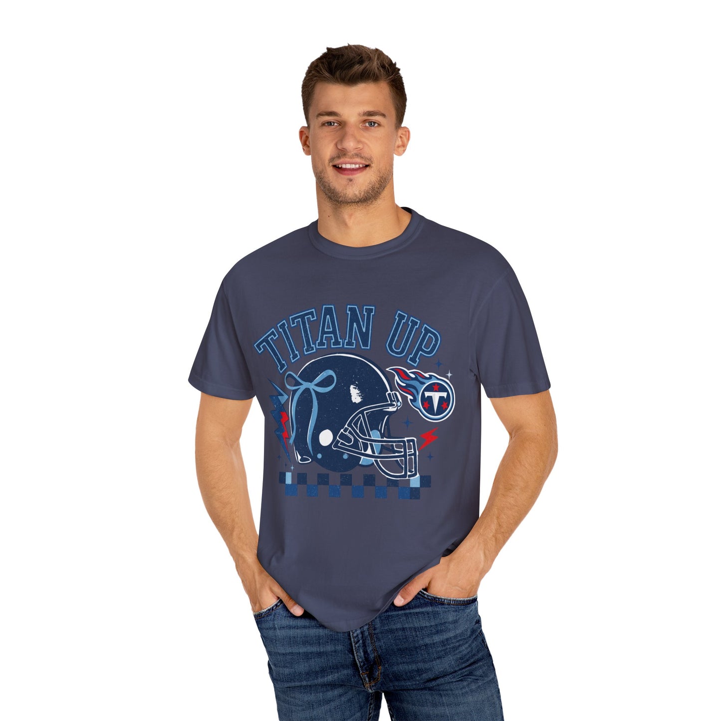 titan up tennessee Unisex Football Tee, Titan Up Shirt for Game Day, Casual Sportswear, Tailgating Apparel, Gift for Fans, Team Spirit Top