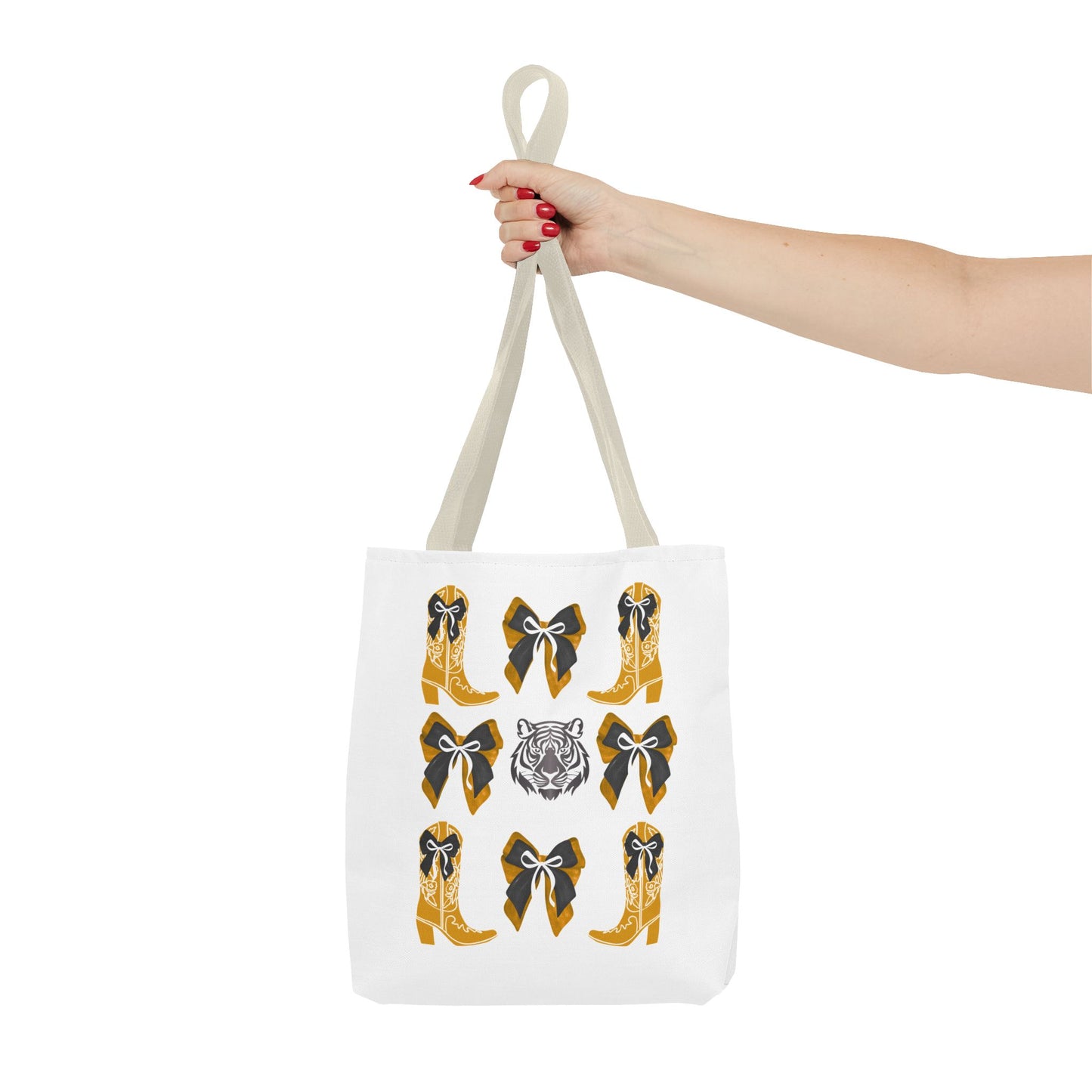 Mizzou tigers tote bag, missouri game day, Stylish Tote Bag with Boots and Tiger Design, missouri fan gift, missouri tigers alumni, graduation gift, mo tigers