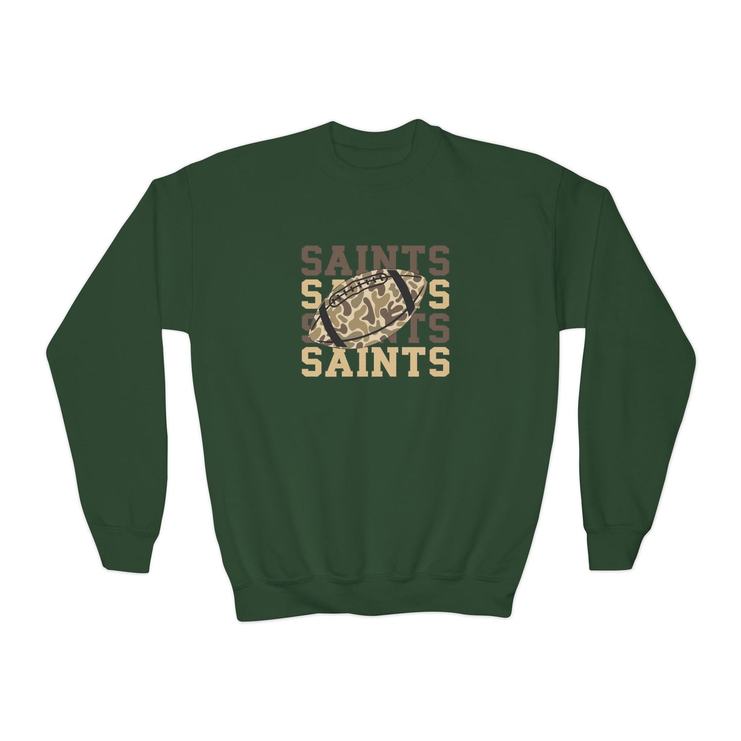 Youth Saints Crewneck Sweatshirt, Cozy Youth Sweatshirt, Sports Team Apparel, Perfect for Game Day, Gift for Young Fans