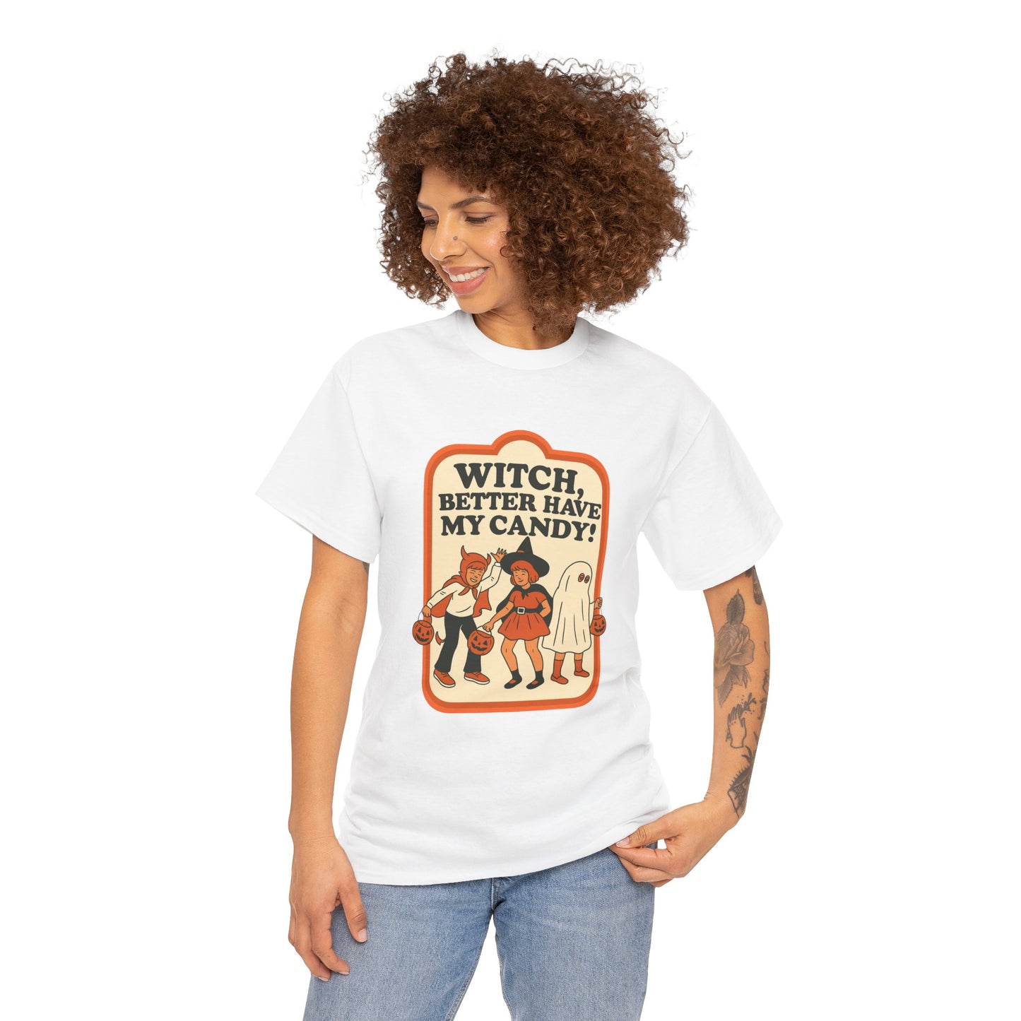 Halloween Witch Candy Tee - Unisex Cotton Shirt